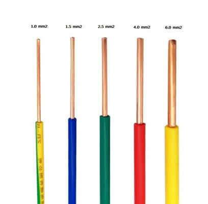 BV 4mm 6mm PVC Insulated Electric Wire 1.5mm 2.5 Mm Solid Core Cable