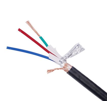 Flexible RVVP Fire Resistant Control Cable 3 Core 4 Core Copper Shielded Cable